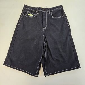 EMPYRE US Men’s 32 Black Baggy Loose Goth Fire Hydrant Skater Contrast Shorts